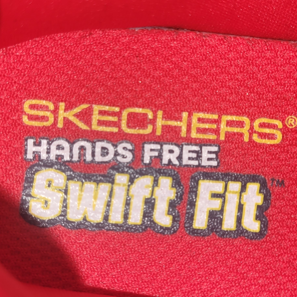 Skechers Swift Fit Kids Black and Red Sneakers - Picture 6 of 8